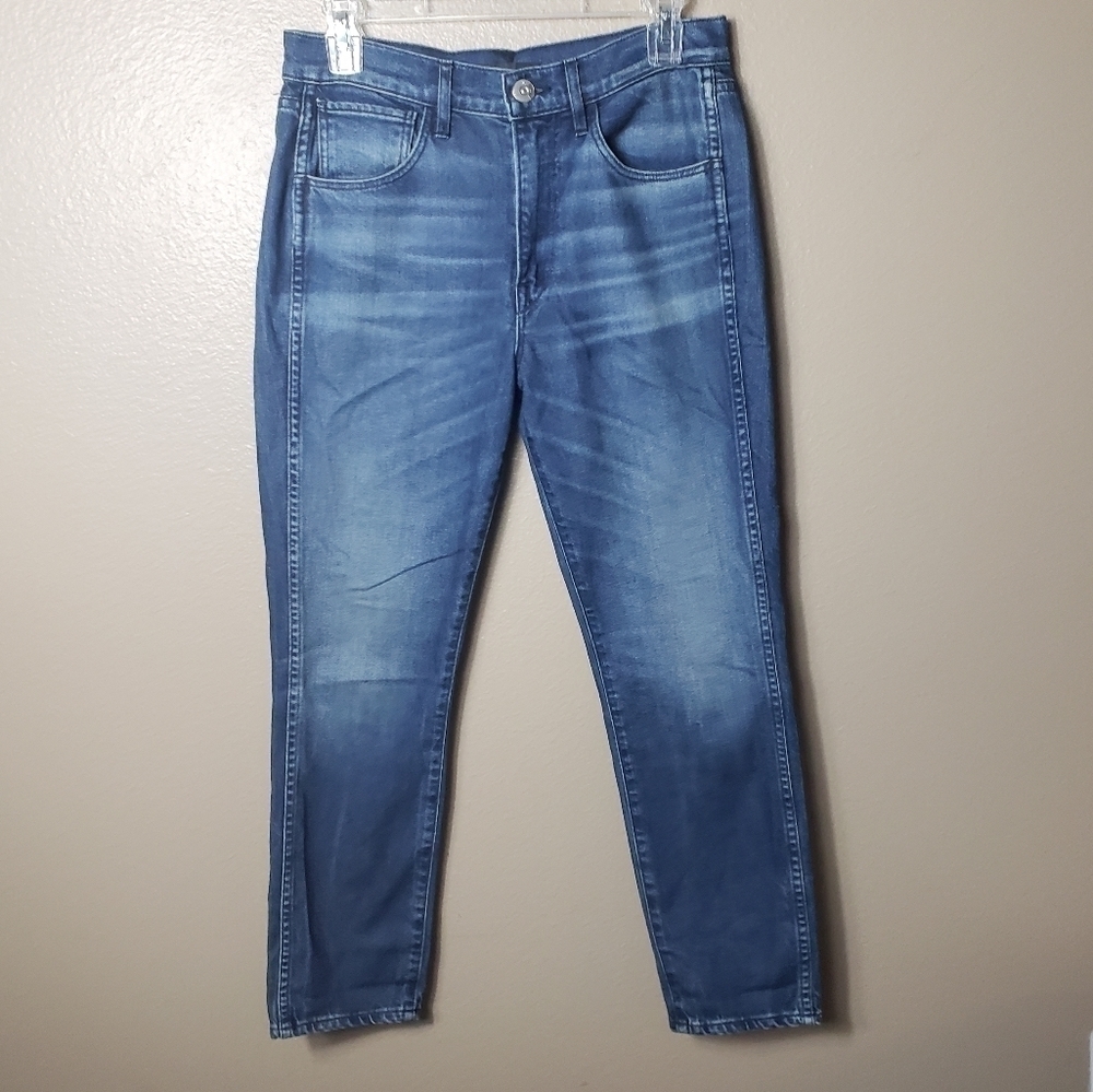 3x1 W3 Authentic High-Rise Straight-Leg Cropped Jeans-Size 28